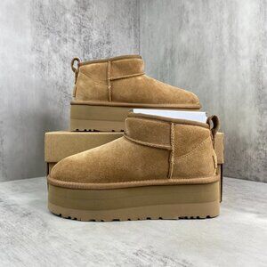 UGG Womens classic ultra mini platform boots Chestnut